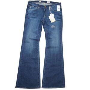 NWT AG Adriano Goldschmied Dark Blue Flare Jeans 30